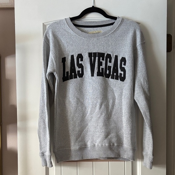 Las Vegas Women's Gray Crew Neck Sweater - Picture 1 of 6